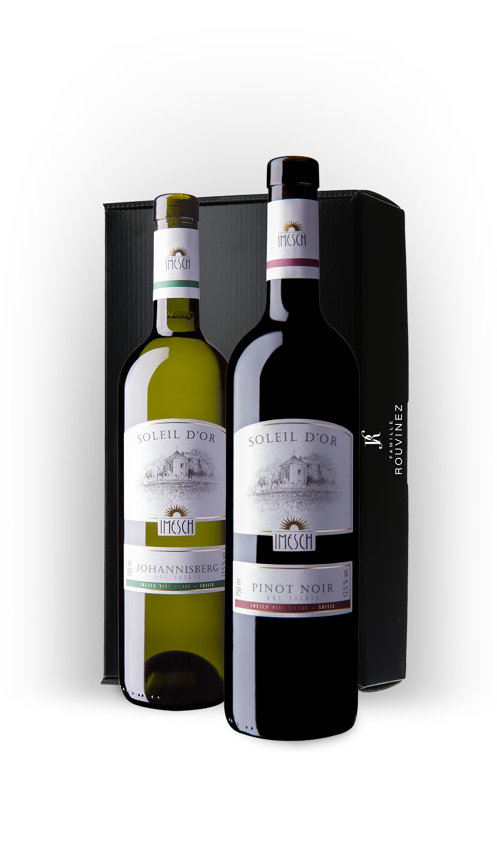 Box "Soleil d'Or" 2 bottles (Johannisberg & Pinot Noir)