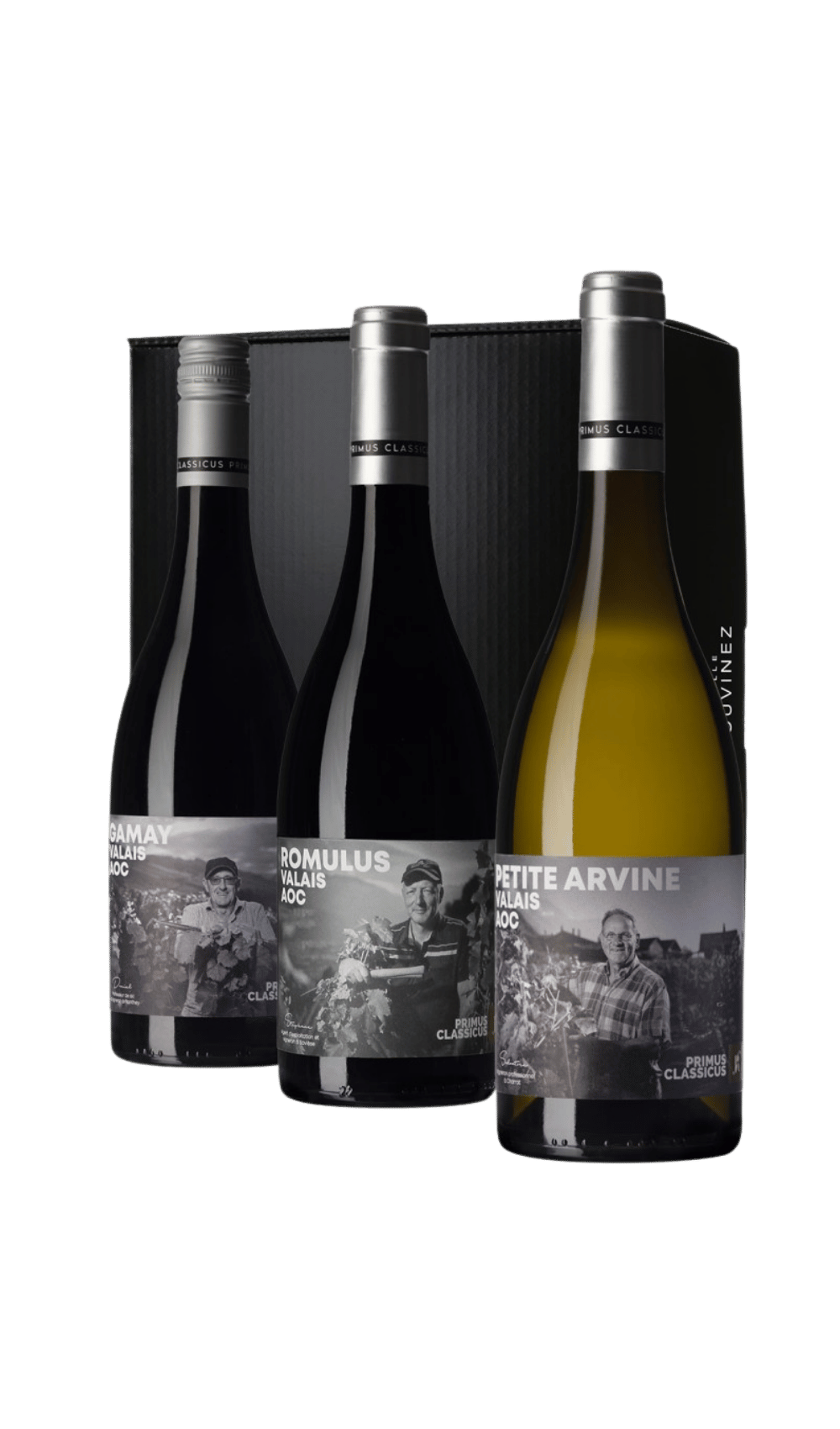 Coffret "Petite Arvine, Gamay, Romulus" Primus Classicus