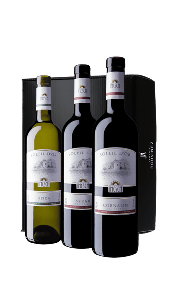 Coffret 3 bouteilles "Spécialités Soleil d'Or" (Heida & Syrah & Cornalin)
